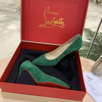 Cl Kate Pumps Veau Velours Green