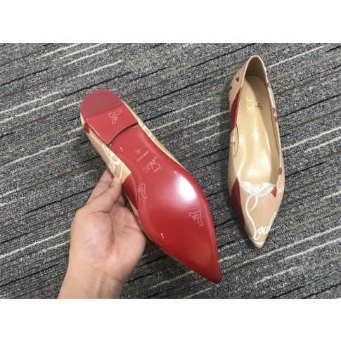 Cl Kraft Pvc Ballalla Flats Leather Beige