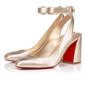 Cl Miss Sab Sling Pumps 85MM Nappa Leather Gold