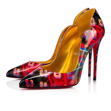 Cl Pumps Hot Chick 100 Mm Multi/Lin Yellow Patent