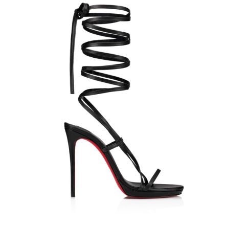Cl Sekmeta Alta 120MM Platform Sandals Iridescent Nappa Leather Black