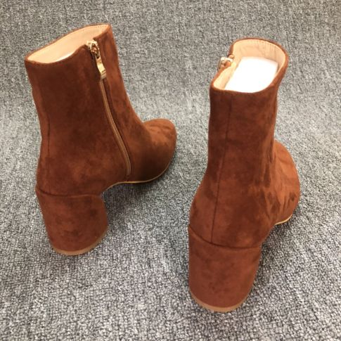 Cl Turela Ankle Boots Veau Velours Brown