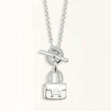 Pop H Pedant Silver Necklace