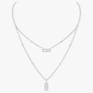Move 2 Row Diamond Necklace