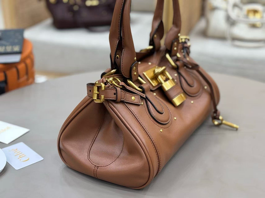 Chloé 2025 Paddington Bag Brown Grained Leather
