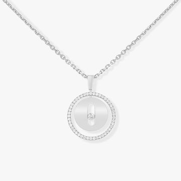 Lucky Move Pm Necklace Silver Diamond
