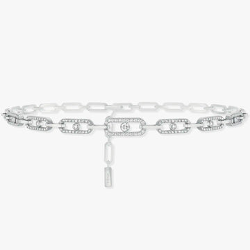 Choker Move Uno Multi Silver Diamond Necklace