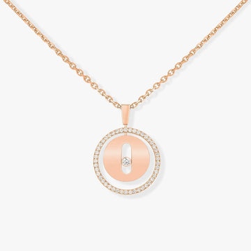 Lucky Move Pm Necklace Pink Gold Diamond