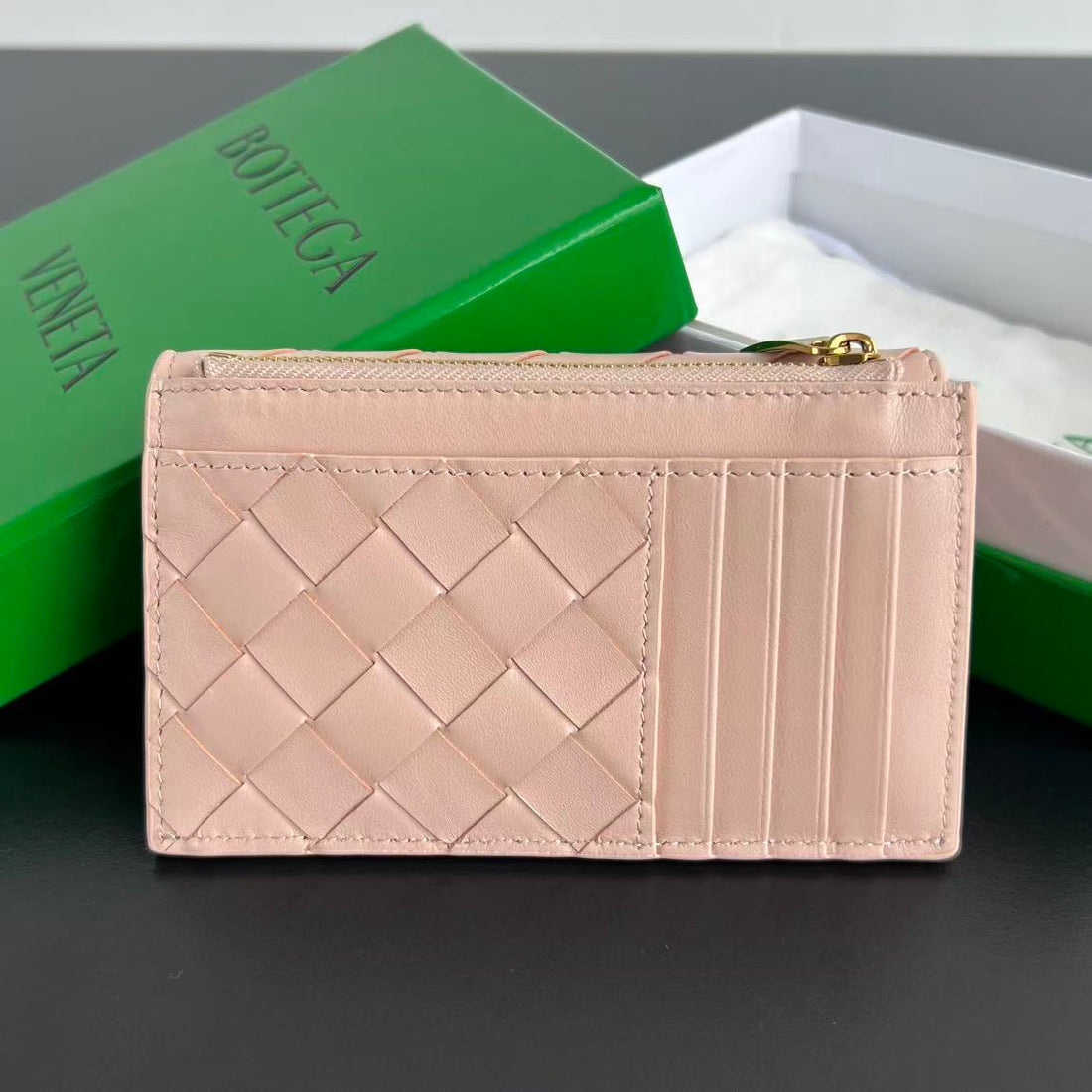Bv Amdiamo Zipper Card Holder 776031