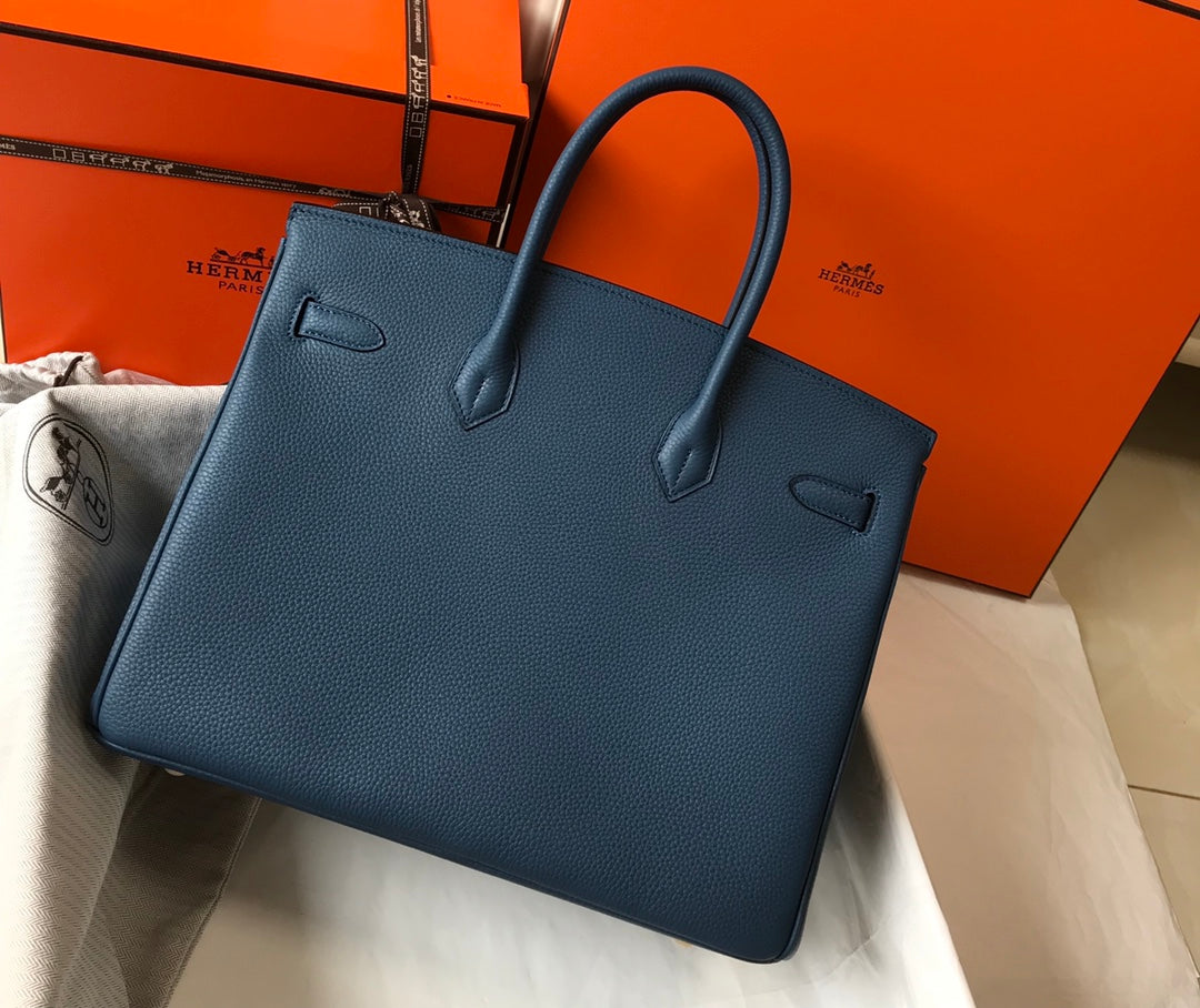HM Birkin 35CM Dark Blue Togo Leather Gold Hardware