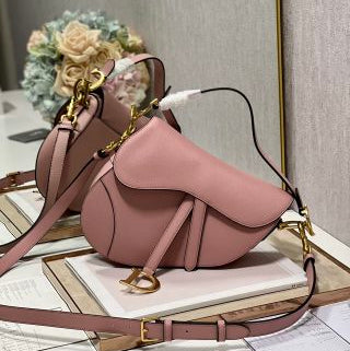 CD Saddle Bag Retro Pink In Cowhide 288170