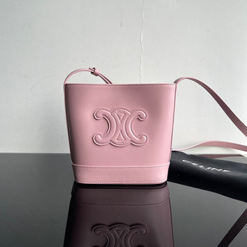 Cuir Triphome 19 Pink Pastel Smooth Calfskin Bucket Bag