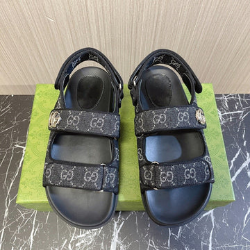 GG Classic Canvas Sandals Black