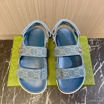 GG Classic Canvas Sandals Blue