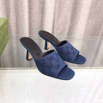 GG High-Heeled Sandals With Double G Embellishments