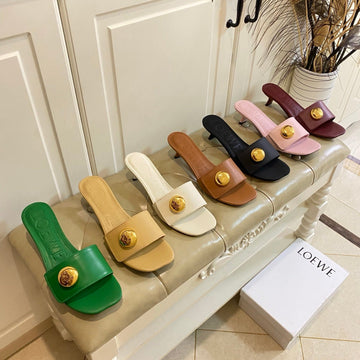 Loewe 25 Pebble Leather Mule 45MM Multicolor Cowhide