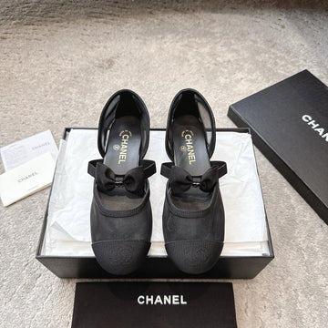 CC 25B Fall-Winter Mary Janes 15MM Black Mesh & Grosgrain 415777
