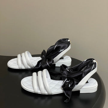 CC 26 Quilted Sandal 10MM With Scarf Sheepskin