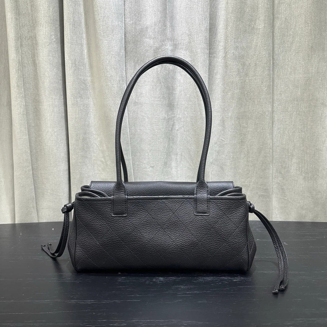 Chanel 2026 Shopping Bag 33CM Black Grained Calfskin