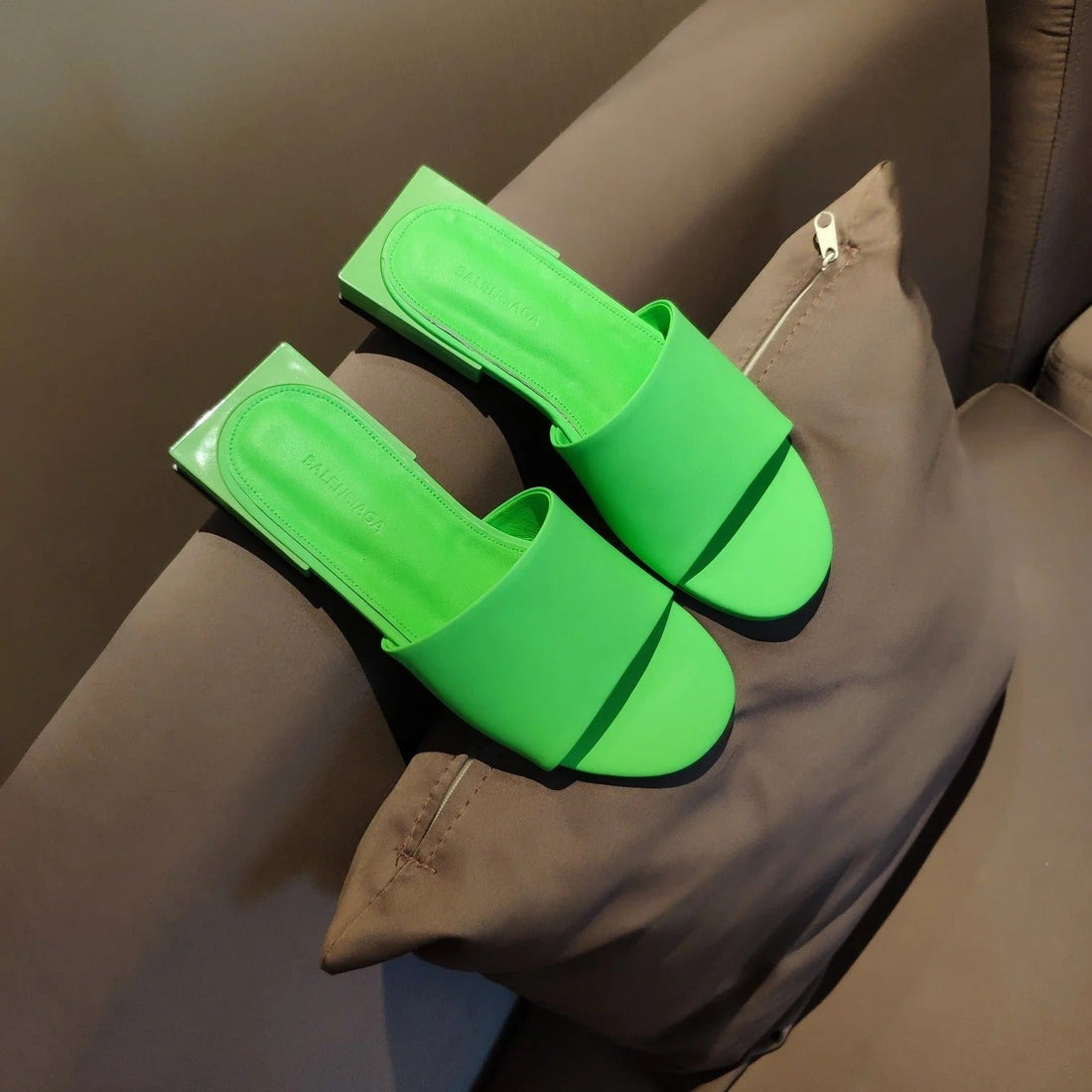 Balenciaga 26S Slippers 25 Double B Sheepskin