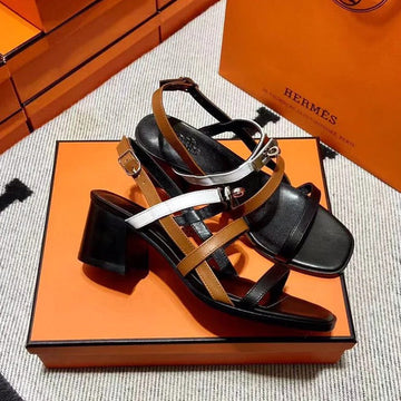 Hm 2026 Eve Sandal Black Brown White Leather 545948