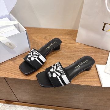 CD 26S Sandals Butterfly Canvas Cowhide 685422