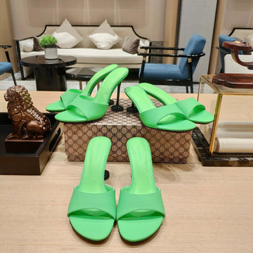 Balenciaga 26S High Heeled Sandals Green Sheepskin 681279