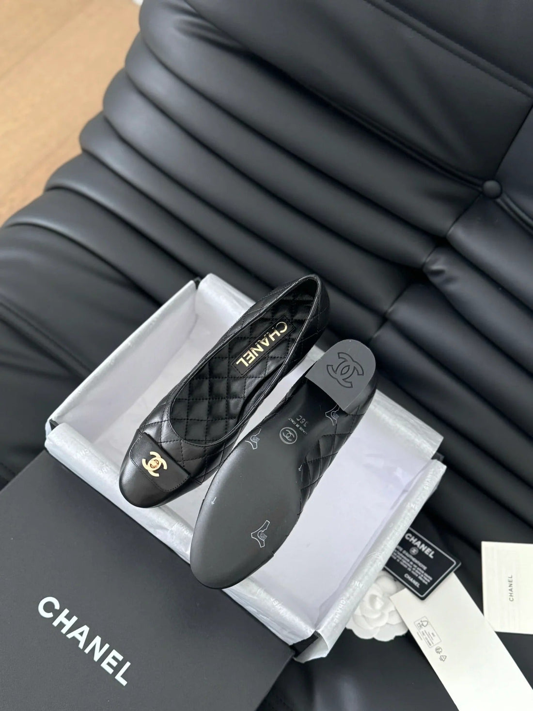 Chanel High Heel Pump 70MM Black Quilted Leather 825283