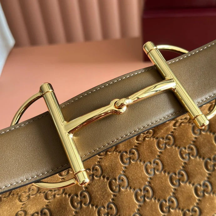 Gucci 2026 Beatrix Bag 35CM Caramel Brown Suede 273720
