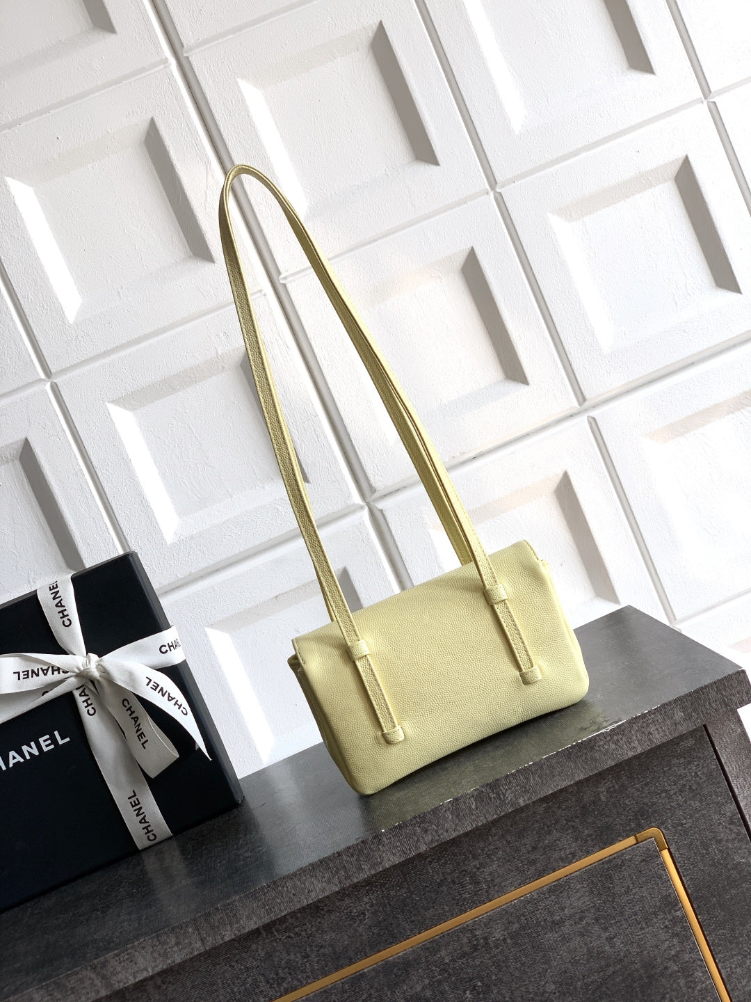 CC 26S Preppy Coco Bag 17CM Lemon Yellow Caviar Leather Ghw