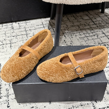 Alaïa 2025 Ballet Flat Camel Wool 558647