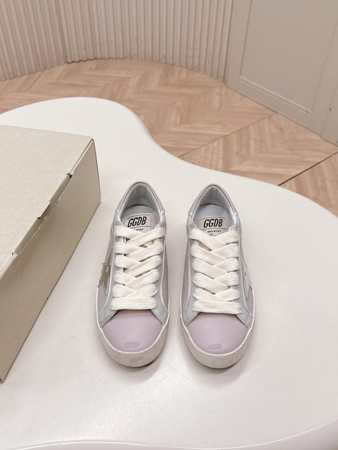 Golden Goose 2025 Sneaker Light Purple Gray Mix Silver Cowhide 426916