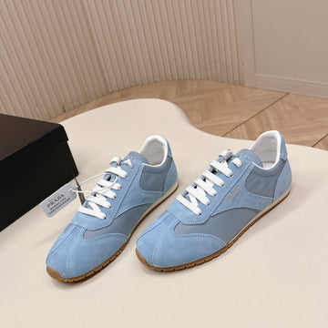 Prada 26SS German Training Light Blue Suede Leather 644223