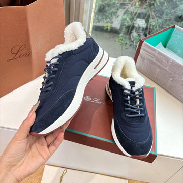 Lp Weekend Walk Sneaker Navy Blue Fur Suede 549516