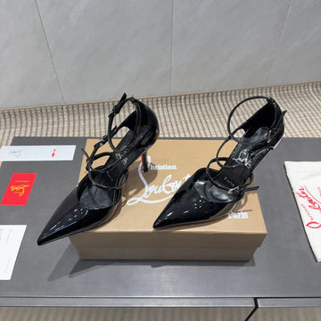 Cl 26SS High Heel Pump 100 Black Patent Leather 613869