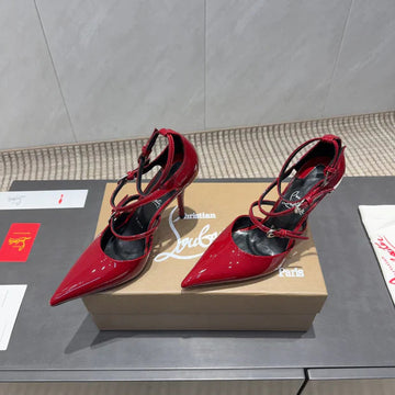 Cl 26SS High Heel Pump 100 Red Patent Leather 613871