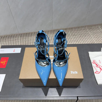 Cl 26SS High Heel Pump 100 Blue Patent Leather 613873