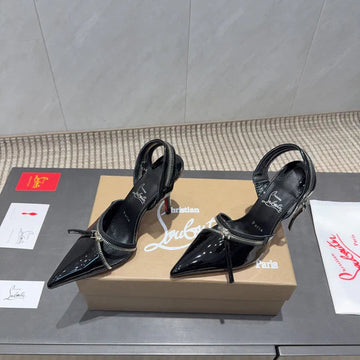Cl 26SS Slingback 100 Black Patent Leather 613787