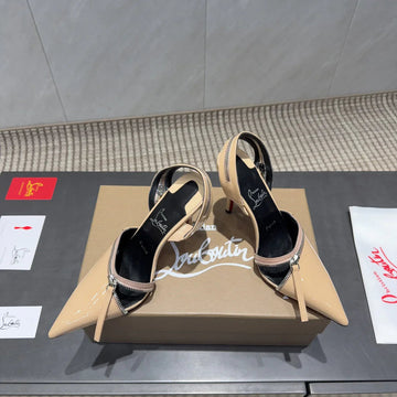Cl 26SS Slingback 100 Beige Patent Leather 613790