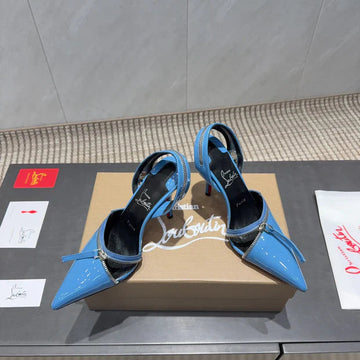 Cl 26SS Slingback 100 Blue Patent Leather 613791