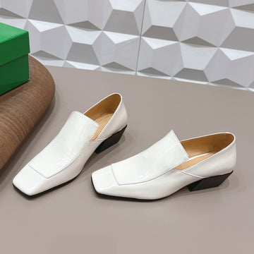 Bv Okinawa Intrecciato Loafer 4CM White Calfskin 613298
