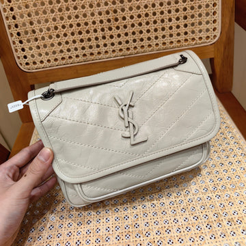 YSL Niki Baby Bag Light Beige Calfskin 338902