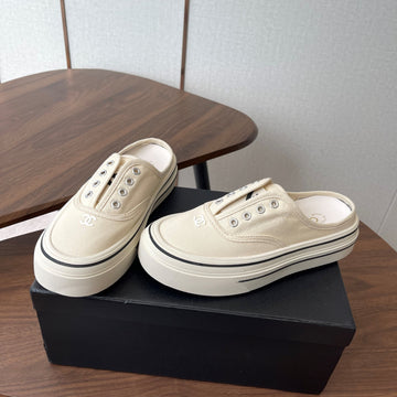 CC 26S Slip-On Platform Ivory Canvas 727466