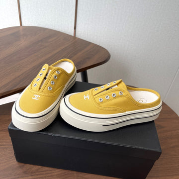 CC 26S Slip-On Platform Yellow Canvas 727467
