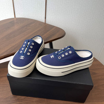 CC 26S Slip-On Platform Blue Canvas 727468