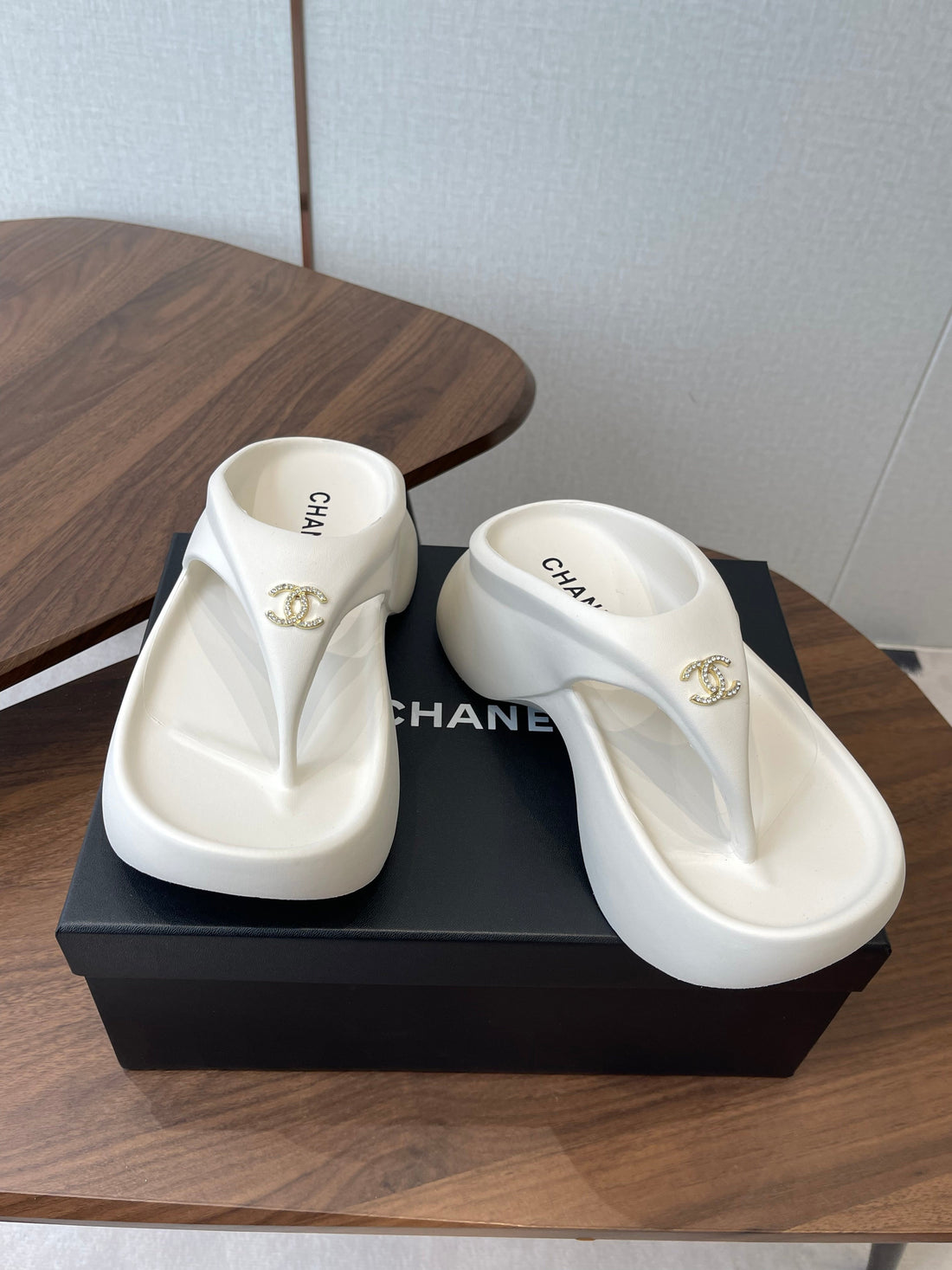 CC 26S Platform Flip-Flops White Rubber 727519