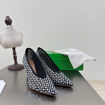 Bv Rhinestones Sofia Pump 90MM Black Mesh 428482