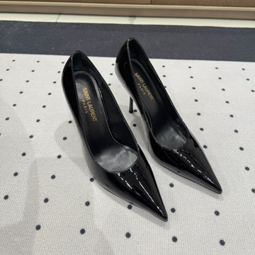 Norma Pumps In Black Glossy Sheepskin