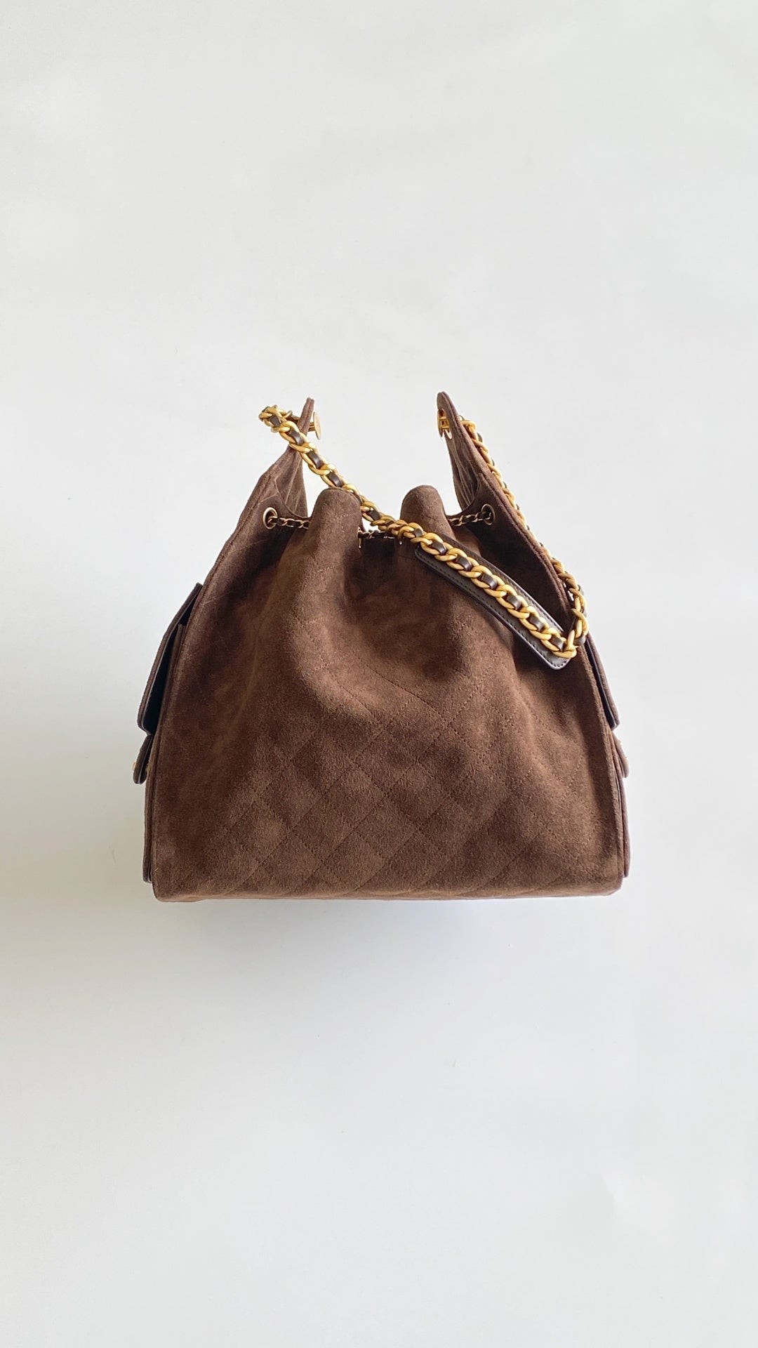 CC 2025 Hobo Bag 40CM Brown Suede