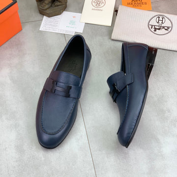 Hm Men's Paris Loafer Navy Blue Cowhide 711035